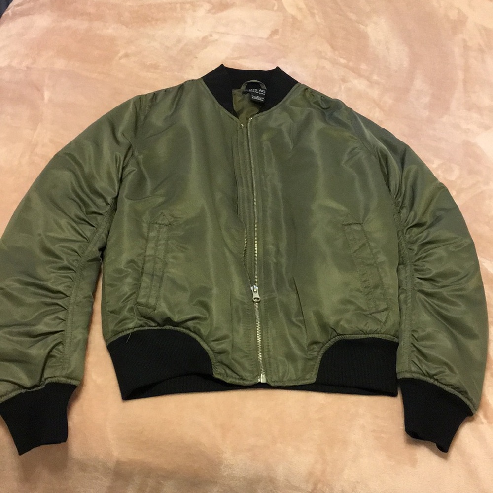 Army green bomer jacket